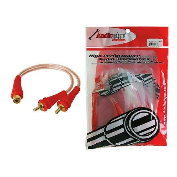 Nippon Nippon BMSGYF2M 1F-2M Audiopipe RCA Splitter; Bag of 10 BMSGYF2M